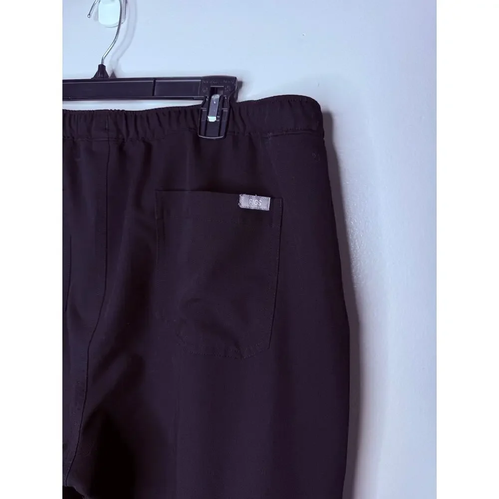 FIGS Technical Collection Black Scrub Pants Multiple Utility Pockets Healthcare